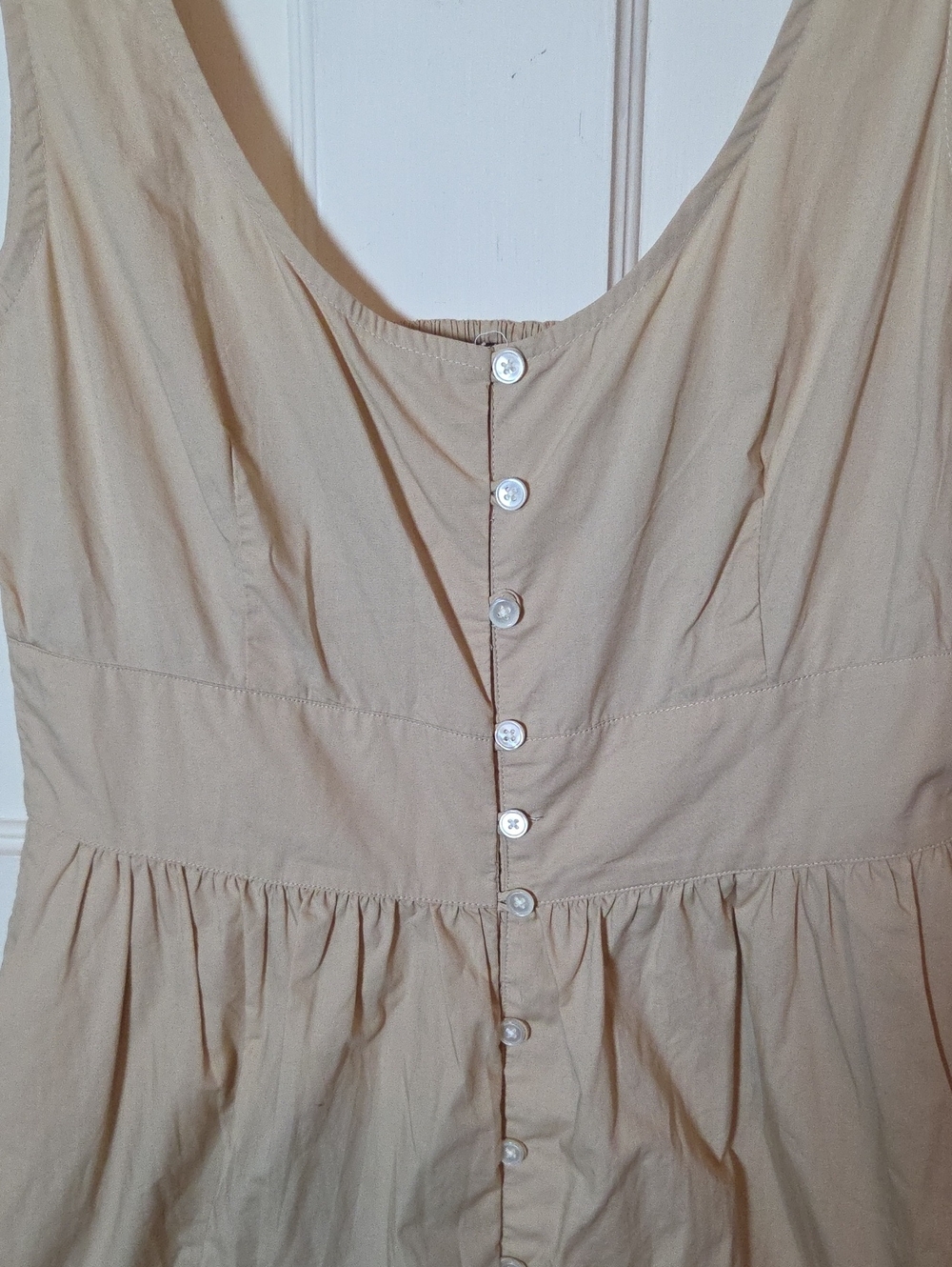 J.Crew Sleeveless Button-Front Cotton Poplin Midi Dress In Beachwood Size 8 - Picture 8 of 16